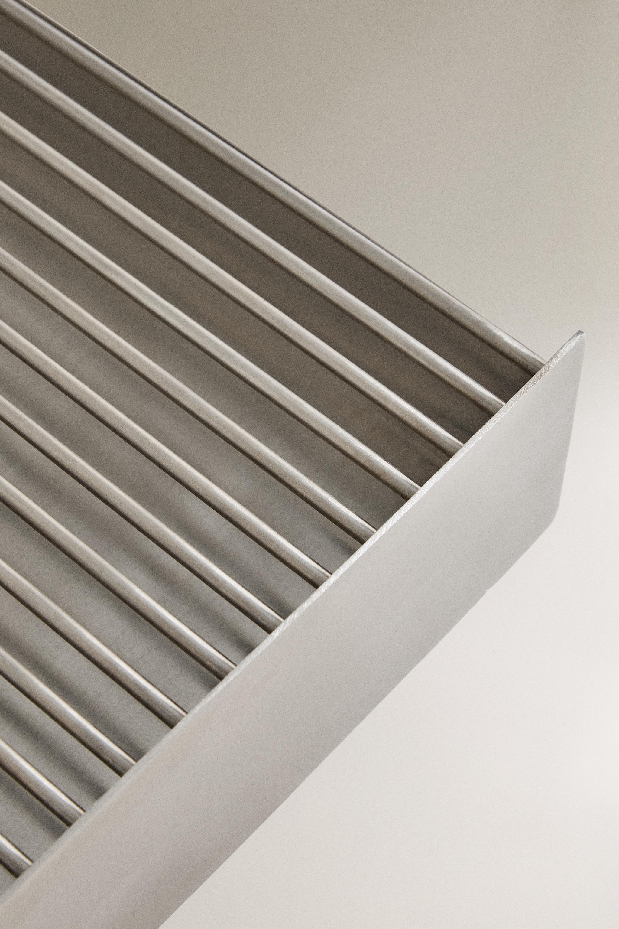 STEEL FIREWOOD DRAWER STAND FIREPLACE